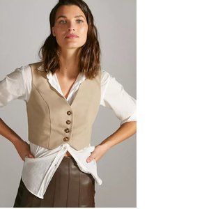 Anthropologie neutral Vest new